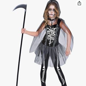 Kids' Grim Reaper Girl Halloween Costume - (8-10)